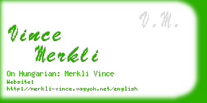 vince merkli business card